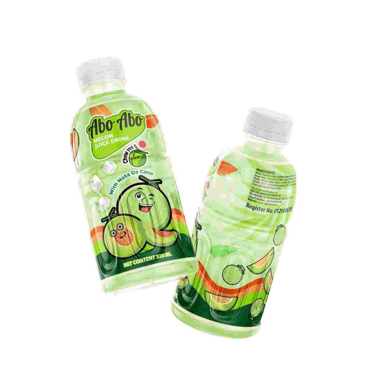 Abo Abo Nata de coco drink - Melon 320mlx24  bottles/carton